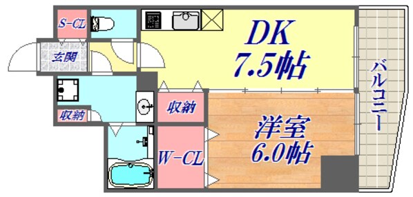 エステムコート神戸元町2リザーヴの物件間取画像